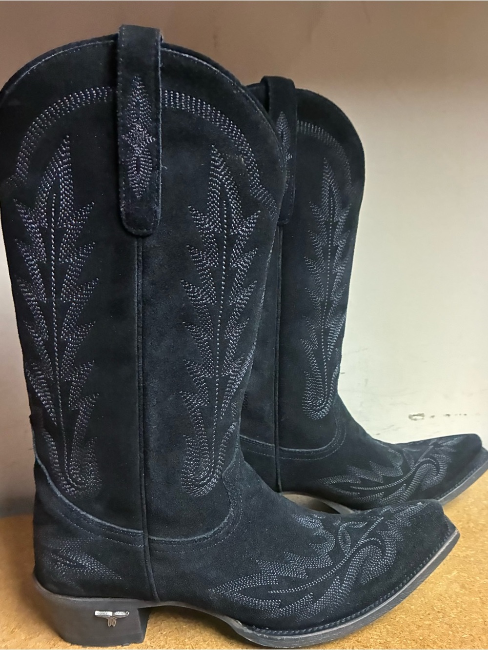 Lane Lexington Women’s Black Western Cowboy Boots Size 9 Snip Toe LB0488 - Picture 3 of 7